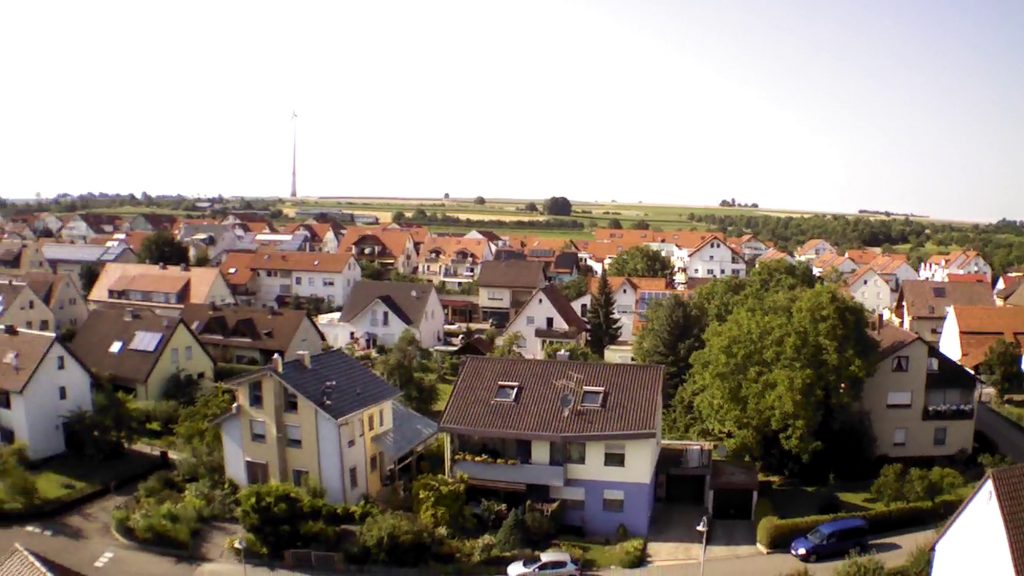 Ingersheimer Windrad von Großingersheim aus gesehen