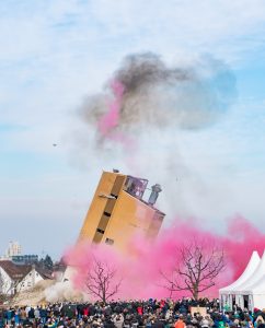 Sprengung Baywa-Turm Ludwigsburg