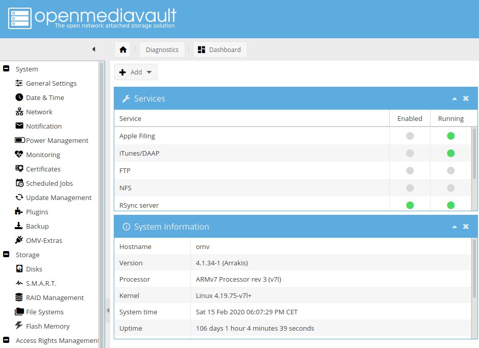 OMV - Open Media Vault