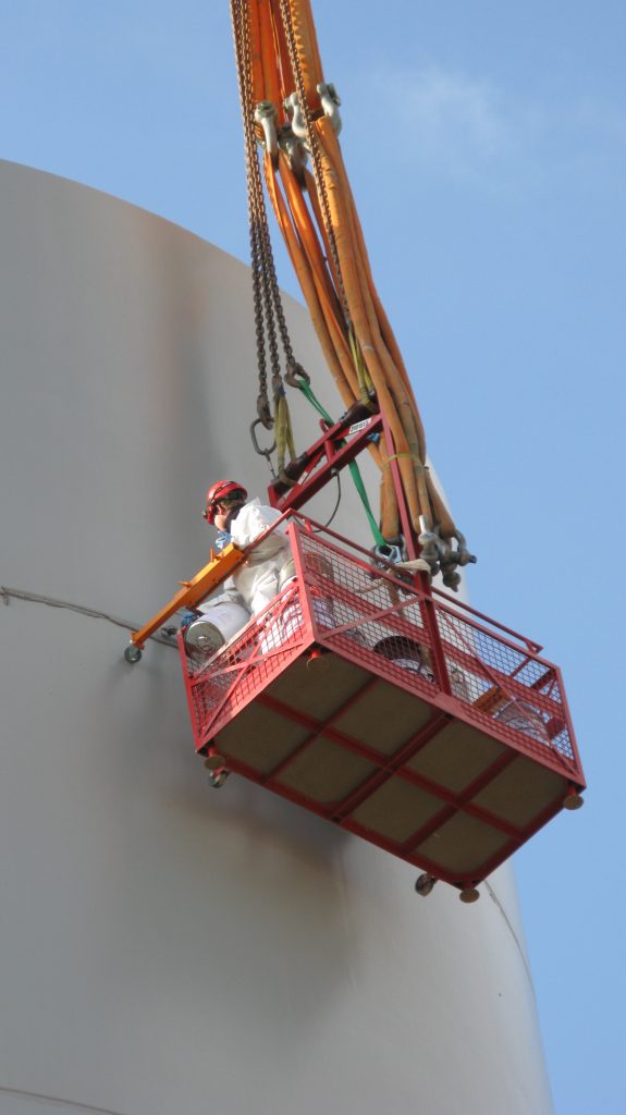 Feinarbeiten am Ingersheimer Windrad