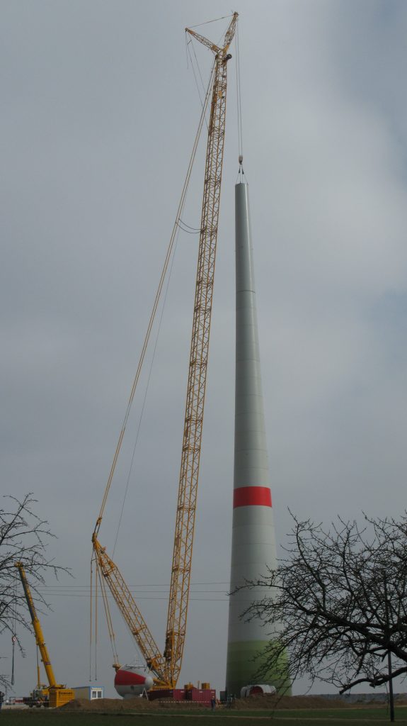 Feinarbeiten am Ingersheimer Windrad