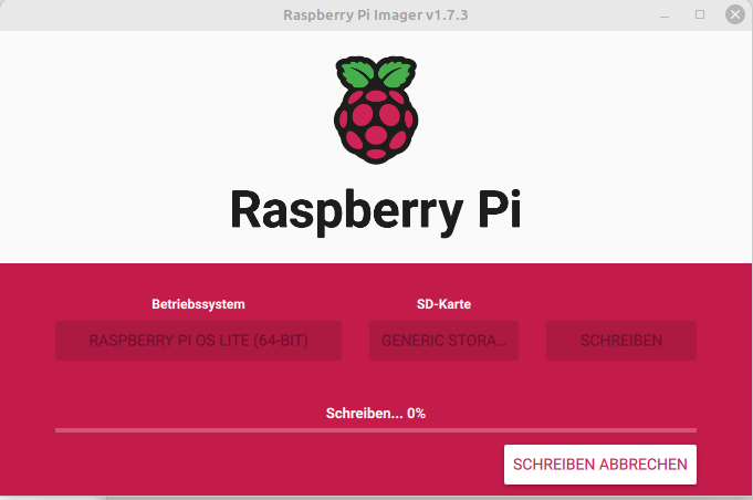 Image schreiben mit dem Raspberry Pi Imager