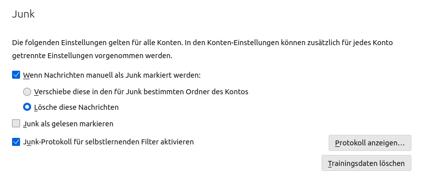 Die tägliche Portion eMail-SPAM, Junkmail, Werbemail