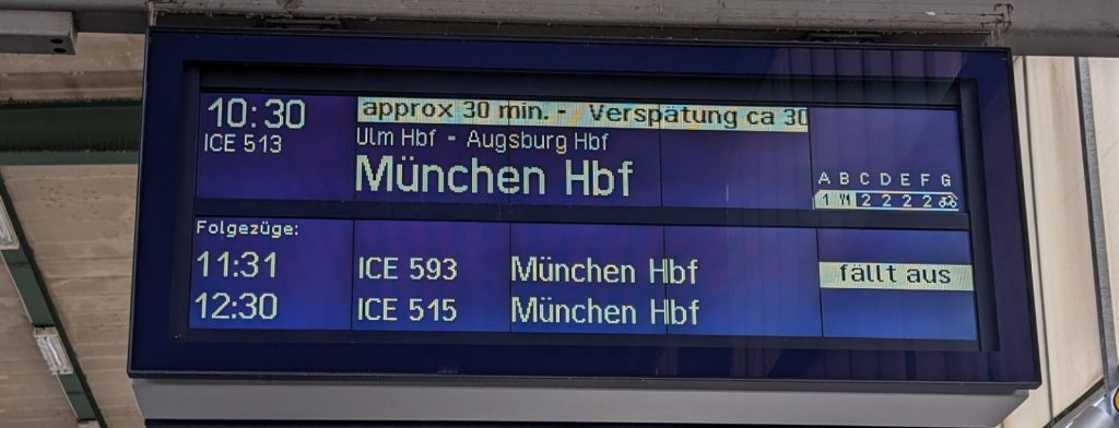 Eine Bahnfahrt ist nicht lustig!