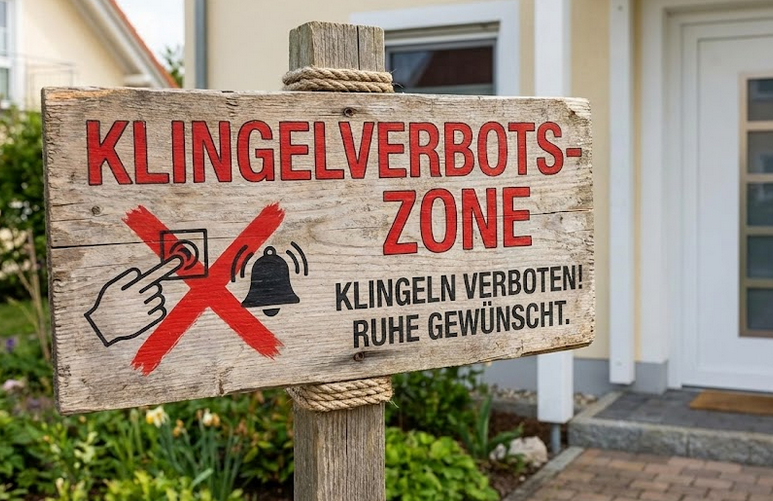 Schilld: Klingelverbotszone - KI generiert